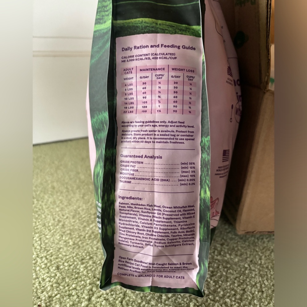 Open Farm salmon and brown rice cat food 7lb bag - Picture 3 of 7